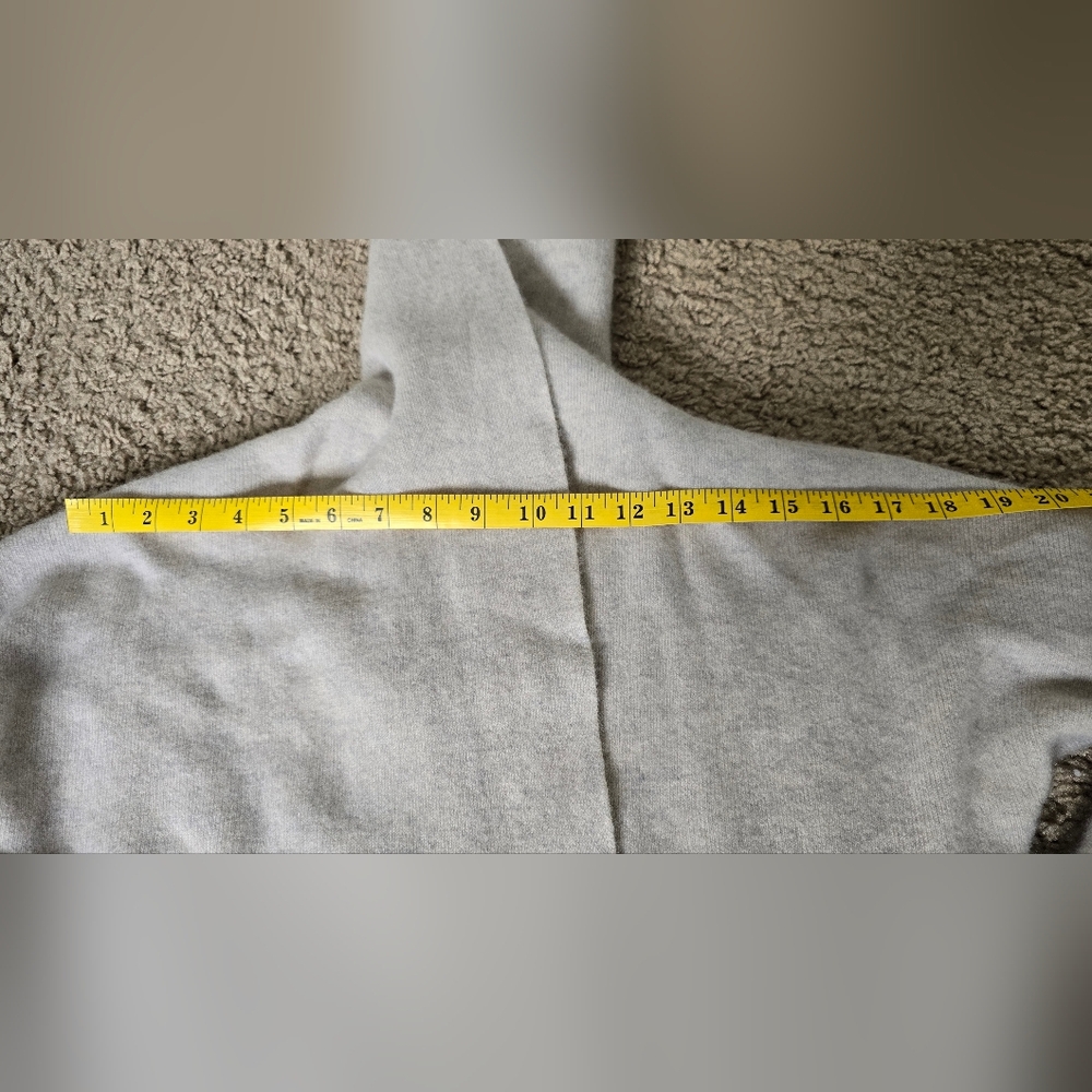Tahari Cashmere Cream and Gray Open Front Cardigan Sz. Small - Picture 10 of 11